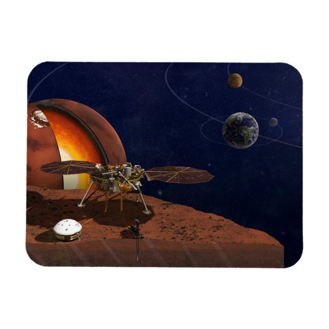 Artist's Rendition Of The Insight Lander. Magnet (Horizontal)