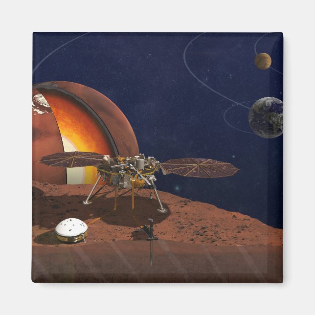 Artist's Rendition Of The Insight Lander. Magnet (Front)