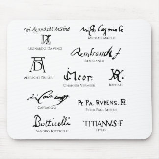 artists-signatures-No5-classical-artists Mouse Mat