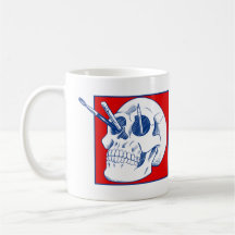 Artist's Skull with Pencils and Paintbrushes