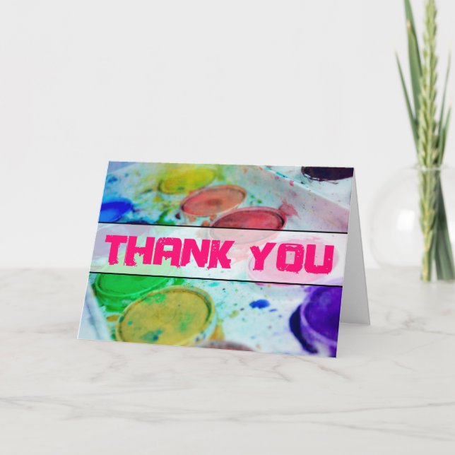 Artists Watercolor Paint Palette Thank You (Front)