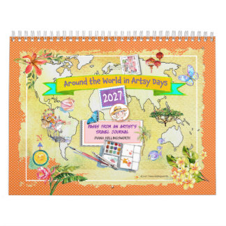 Artists Watercolor Travel Journal 2027 Calendar