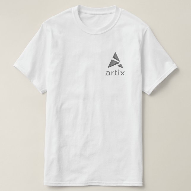 Artix greyscale logo brand left on chest T-Shirt (Design Front)