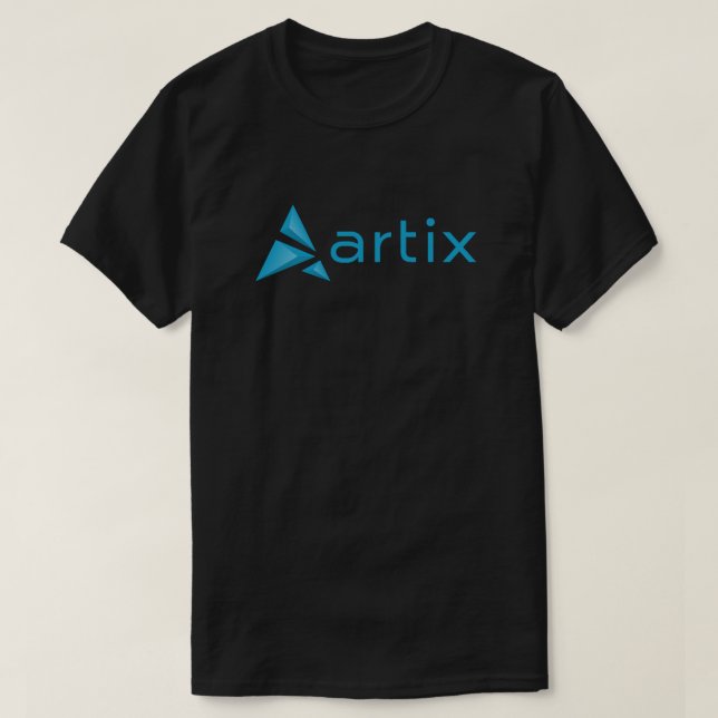 Artix logo and brand on chest dark T-Shirt (Design Front)