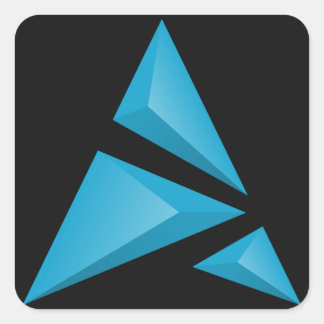 Artix logo square sticker dark background