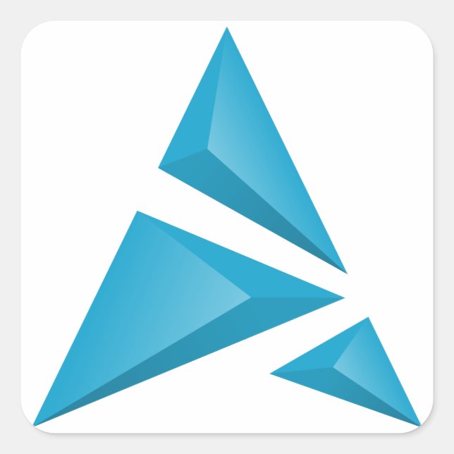 Artix logo square sticker transparent background (Front)