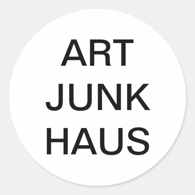 ARTJUNKHAUS  Jeff Hankamer Artjunkhaus SPLASH-ART Classic Round Sticker (Front)