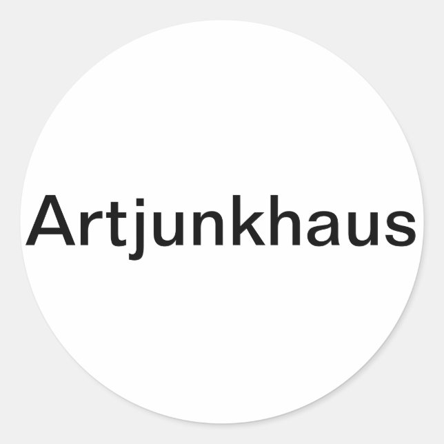 Artjunkhaus Splash-Art Jeff Hankamer Black & White Classic Round Sticker (Front)