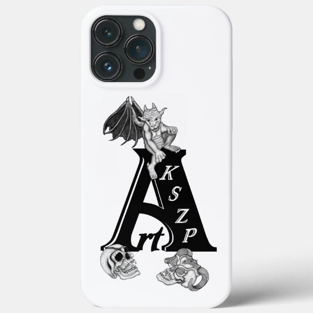 ArtKSZP Logo with Golem and Skull Case-Mate iPhone Case (Back)