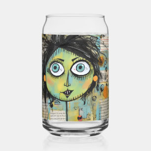ArtLady 15 Charming and distressed Can Glass