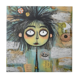ArtLady 18 Charming and distressed Tile