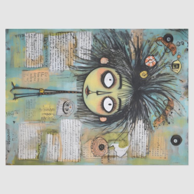 ArtLady 18 Charming and distressed Tissue Paper (Front)