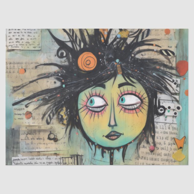 ArtLady 27 Charming and distressed Tissue Paper (Front)
