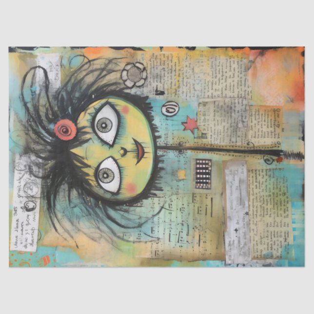 ArtLady 4 Charming and distressed Tissue Paper (Front)