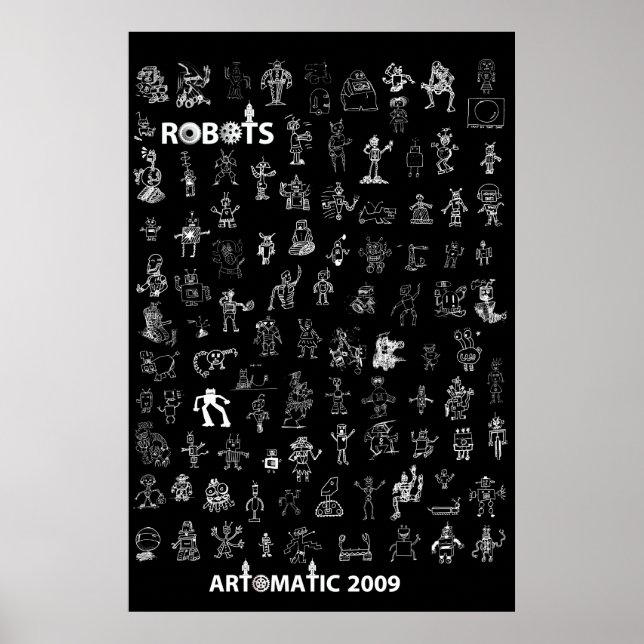 Artomatic Robots 2009 Poster 3 - Black Edition (Front)