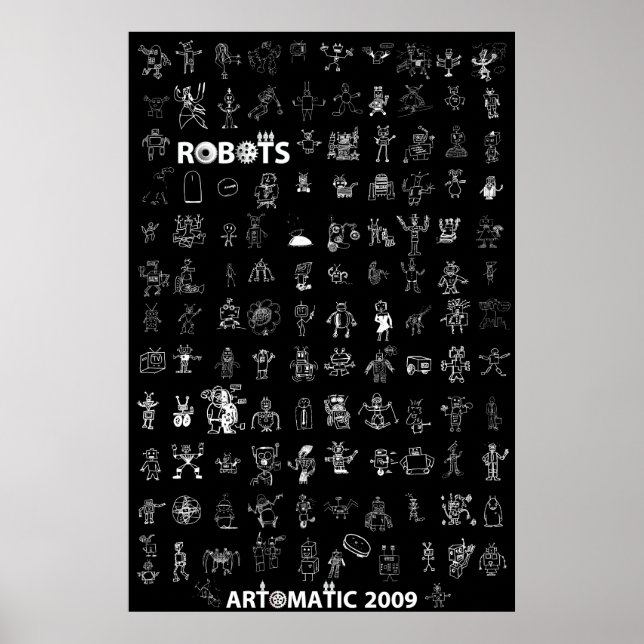 Artomatic Robots 2009 Poster 6 - Black Edition (Front)