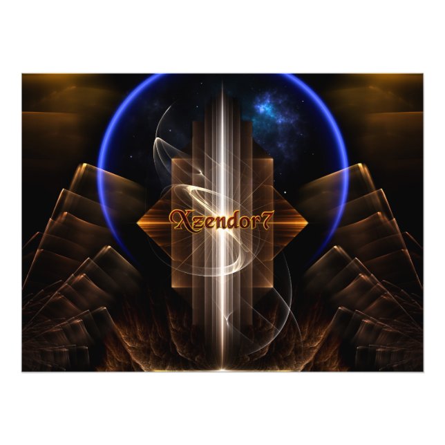 Artrillian Domain Of Xzendor7 Fractal Art Photo Print (Front)