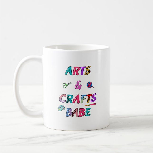 Arts and Crafts Babe Coffee Mug (Left)