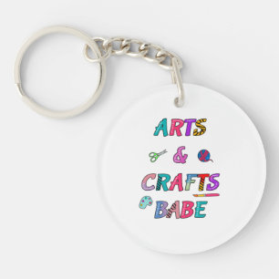 Arts and Crafts Babe Key Ring