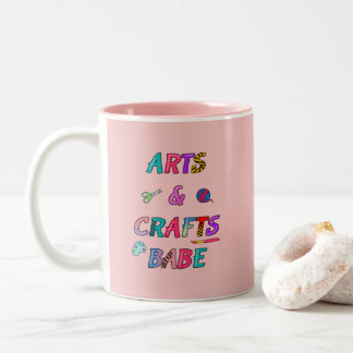 Arts and Crafts Babe Two-Tone Coffee Mug