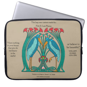 Arts and Crafts Cranes (Personalised) Laptop Sleeve