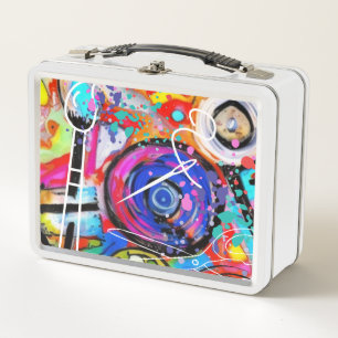 Arts and Crafts  Metal Lunch Box