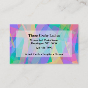 Arts And Crafts Theme Colourful  Business Card