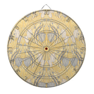 Arts and Crafts Walter Crane Blue White Tulips Dartboard
