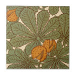 Arts   Crafts 1880s Minton Horse Chestnut Repro Tile<br><div class="desc">Reproduced from an 1880s original, this tile features a repeat pattern of horsechestnuts hanging from branches. It makes a wonderful wallpaper type of design when used in a group as a backsplash or wall tile in kitchen, bath, laundry, or shower. We also like it as a fireplace surround or above...</div>