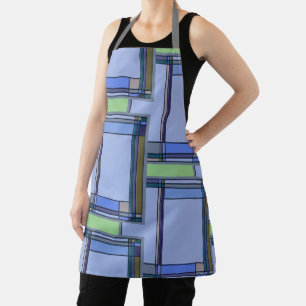 Arts & Crafts Blue Geometric Apron