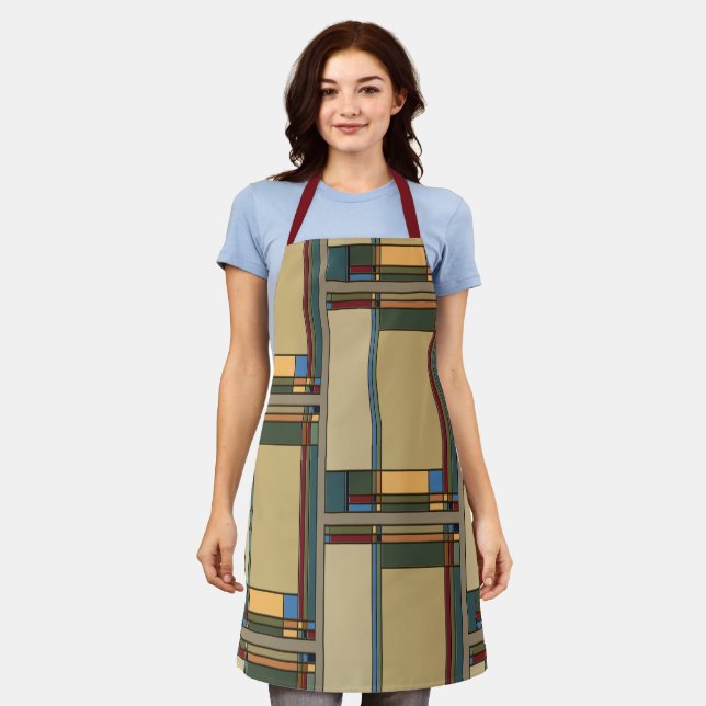 Arts & Crafts Bold Geometric Apron (Worn)
