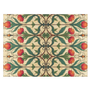 Arts & Crafts Craftsman and Mission frieze floral  Tablecloth