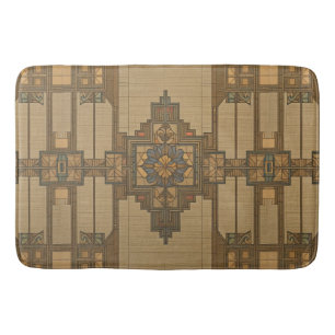 Arts & Crafts Craftsman and Mission Style floral Bath Mat