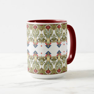 Arts & Crafts Craftsman and Mission Style floral Mug