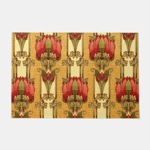 Arts & Crafts, Craftsman or Mission Style Flowers Doormat