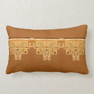 Arts & Crafts, Craftsman or Mission Style Foliage Lumbar Cushion