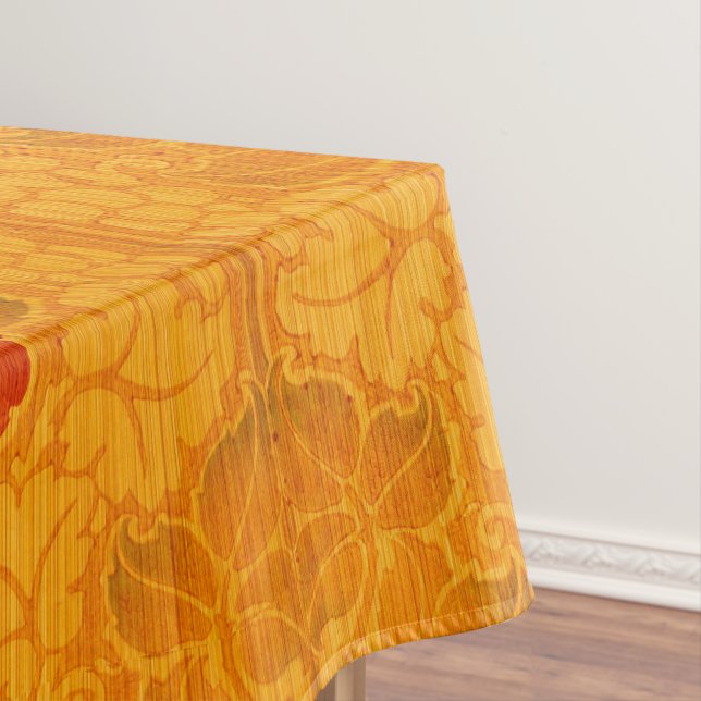 Arts & Crafts, Craftsman or Mission Style Fruit Tablecloth (In Situ)
