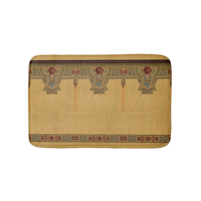 Arts & Crafts, Craftsman or Mission Style Rose Bath Mat (Front)