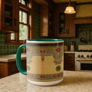 Arts & Crafts, Craftsman or Mission Style Roses Mug