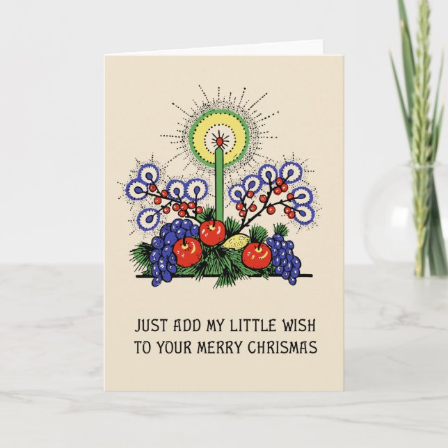 Arts & Crafts Mission Style Christmas Greeting Holiday Card (Front)