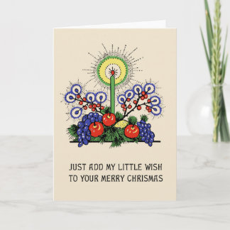 Arts & Crafts Mission Style Christmas Greeting Holiday Card