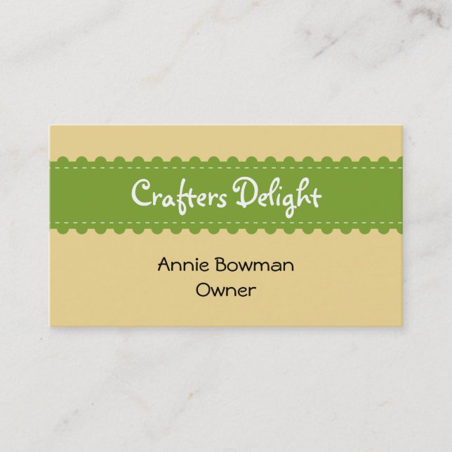 Arts crafts ribbon accessories handmade business card (Front)