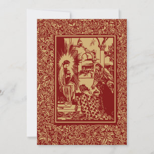 Arts & Crafts Style 1896 Christmas Nativity Holiday Card