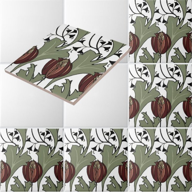 Arts & Crafts Style Petworth Floral Pattern Tile (Creator Uploaded)