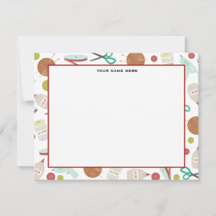 Arts & Crafts Themed Flat Notecards