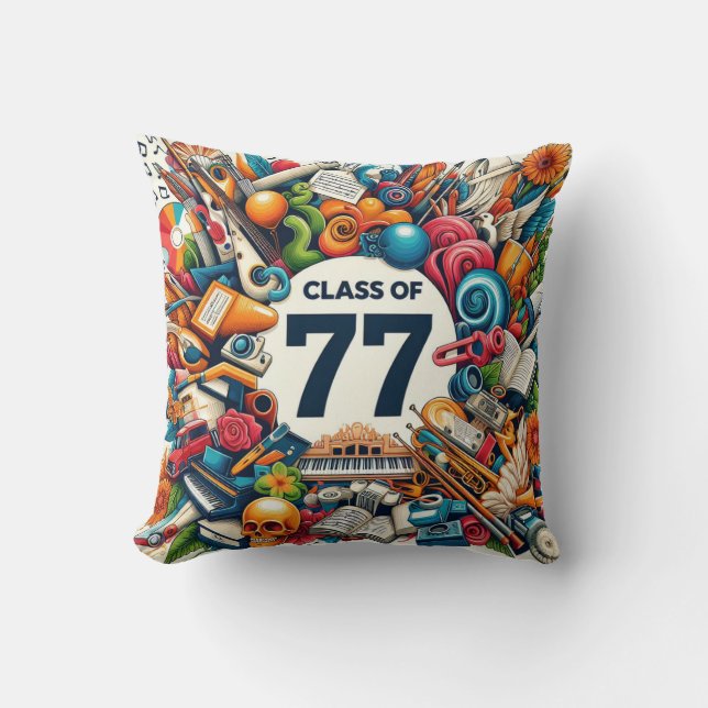 Arts high school class of 77 cushion (Front)
