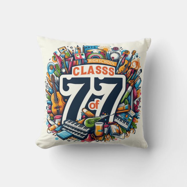 Arts high school class of 77 cushion (Front)