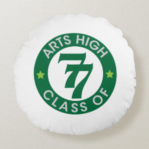 Arts High School Class of 77 Logo Round Cushion