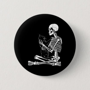 Arts Kitty Skeleton Halloween Costume Skull And Ca 6 Cm Round Badge