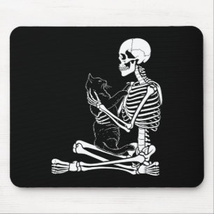 Arts Kitty Skeleton Halloween Costume Skull And Ca Mouse Mat